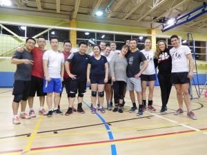 jouer dans un groupe de volley
